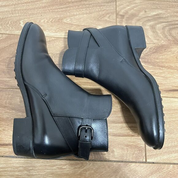 Tods Chelsea Ankle Boots Size 35.5 UK / 5.5 US Black Leather Made In Italy - Picture 6 of 8